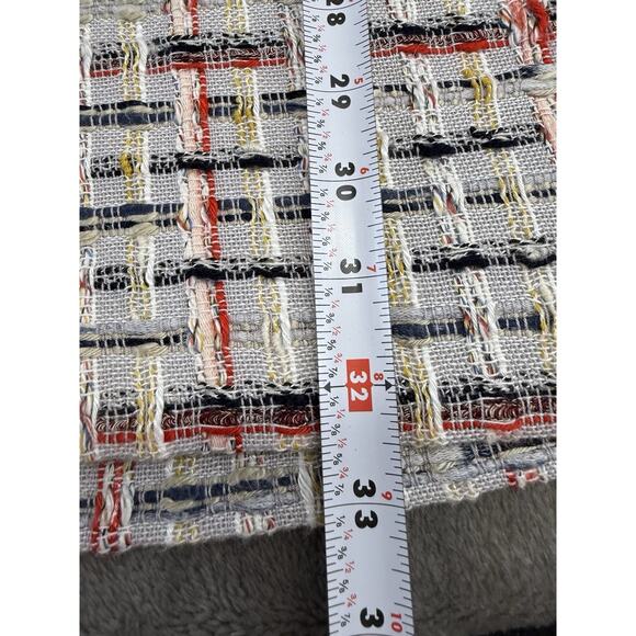 Chanel 18P Grey Tweed Midi Dress FR36 US4 Short Sleeve CC Logo Button Silk - Picture 11 of 16